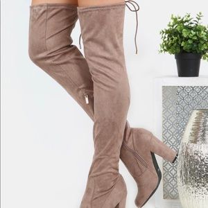 Taupe Thigh High Boots